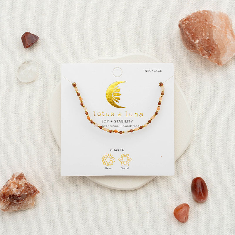 Lotus & Luna - Joy + Stability 2mm Healing Necklace