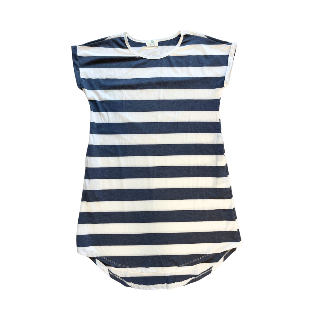 Beachly - Charlie Striped Dress - Cobalt Stripe