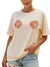 Coastal Beach Seashell Graphic T-Shirt - Apricot
