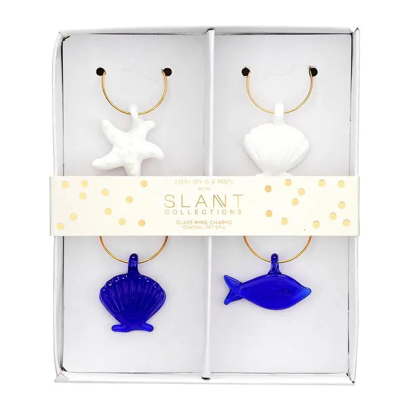 Slant Collections - Glass Wine Charms - Coastal