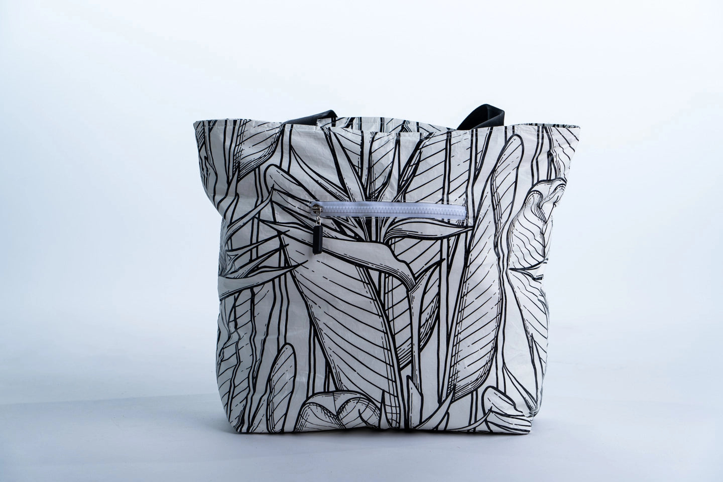 Wai Beachwear - Summer Tote Beach Bag - Travel Bag - White Strelitzia (Add-On)