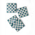 Blue Check Resin Coaster Set of 4