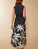 Spartina 449 - Keila Midi Dress Southern Resort Palms Black