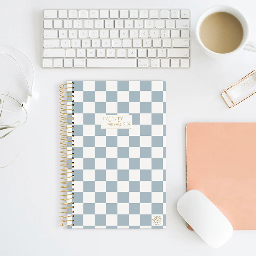 Bloom - 2026 Soft Cover Planner, 5.5" x 8.25", Checkered