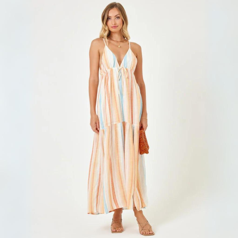 L Space - Printed Victoria Dress - Sunset Skies Stripe (Add-On)
