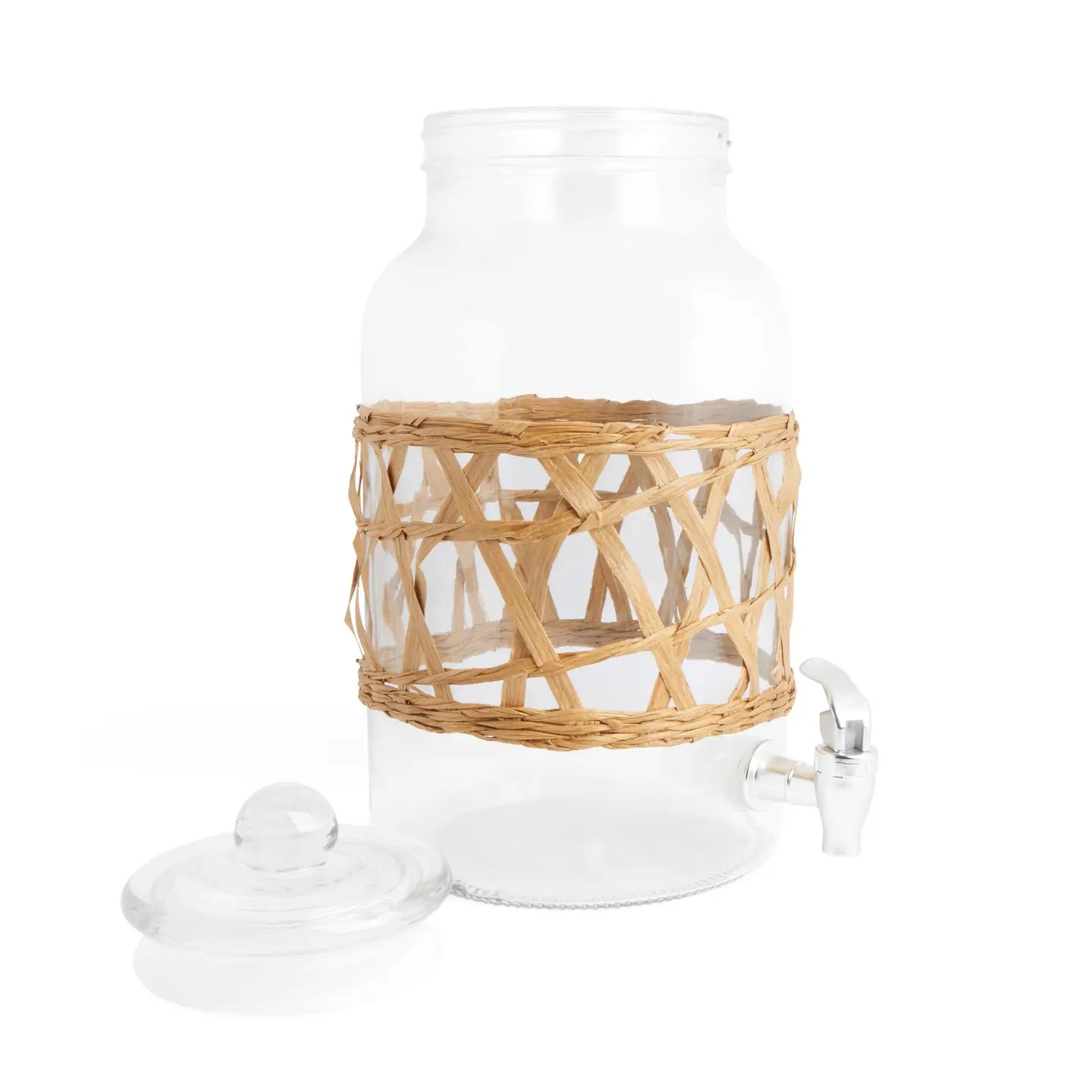1.5gal Dispenser - Faux Raffia Wrap