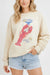 Vintage Sweatshirt Lobster Cocktail Coastal Graphic - Washed Cream
