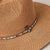 Beaded Panama Hat - Dark Natural