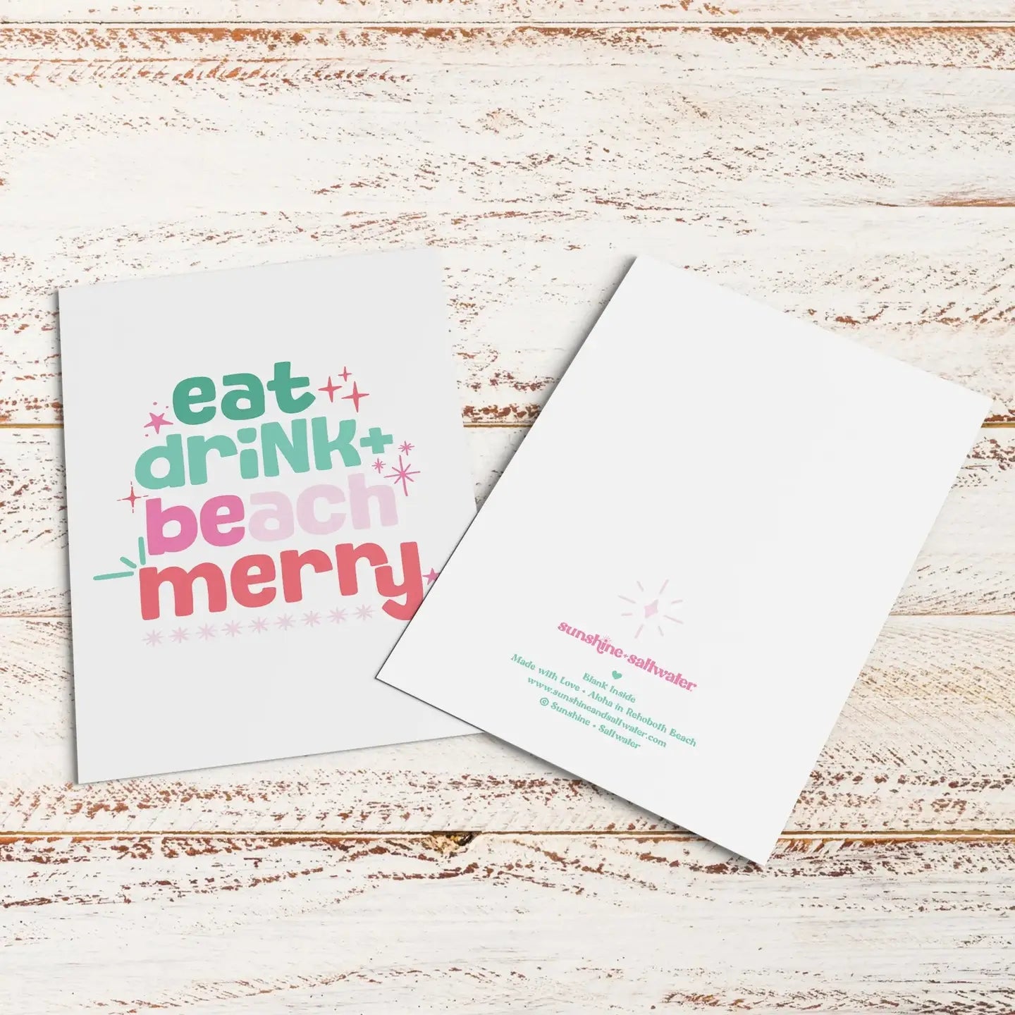 Sunshine + Saltwater -Eat, Drink + Beach Merry | Greeting Card