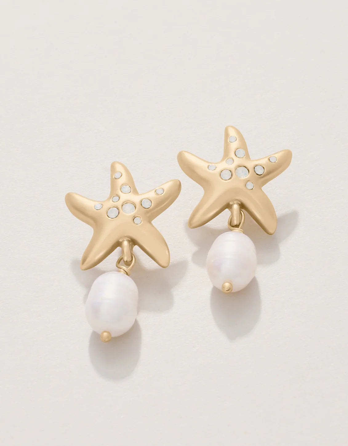 Spartina 449 - Starfish Pearl Earrings White Opal