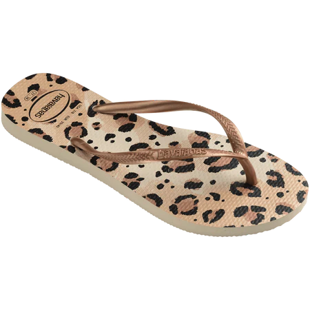 Havaianas - Women's Slim Animal Print Flip Flops - Beige (Add-On)