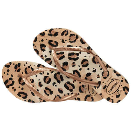 Havaianas - Women's Slim Animal Print Flip Flops - Beige (Add-On)