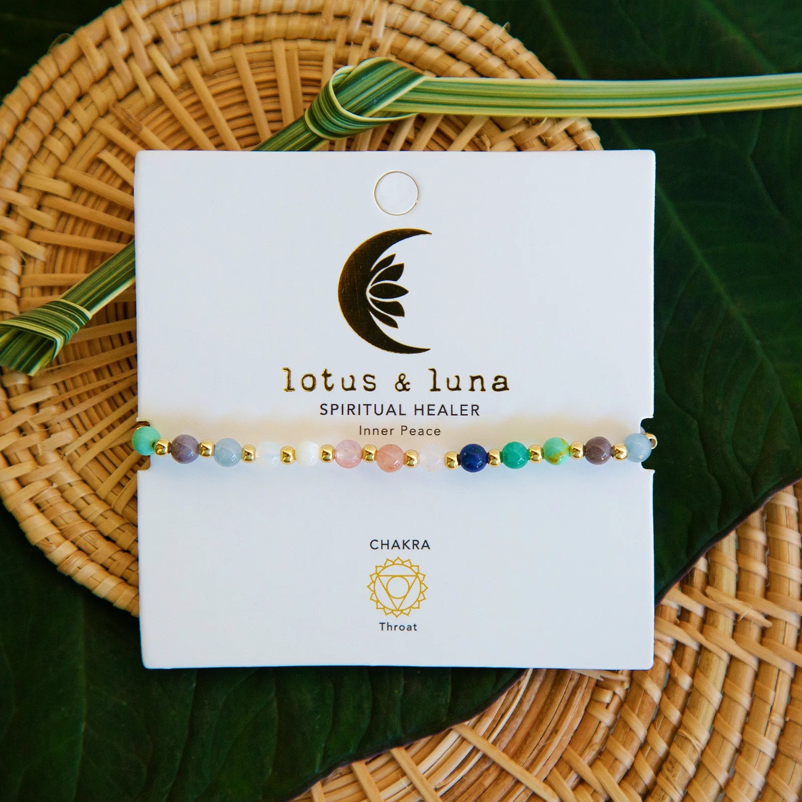 Lotus & Luna - Spiritual Healer 4mm Metal Accent Healing Bracelet