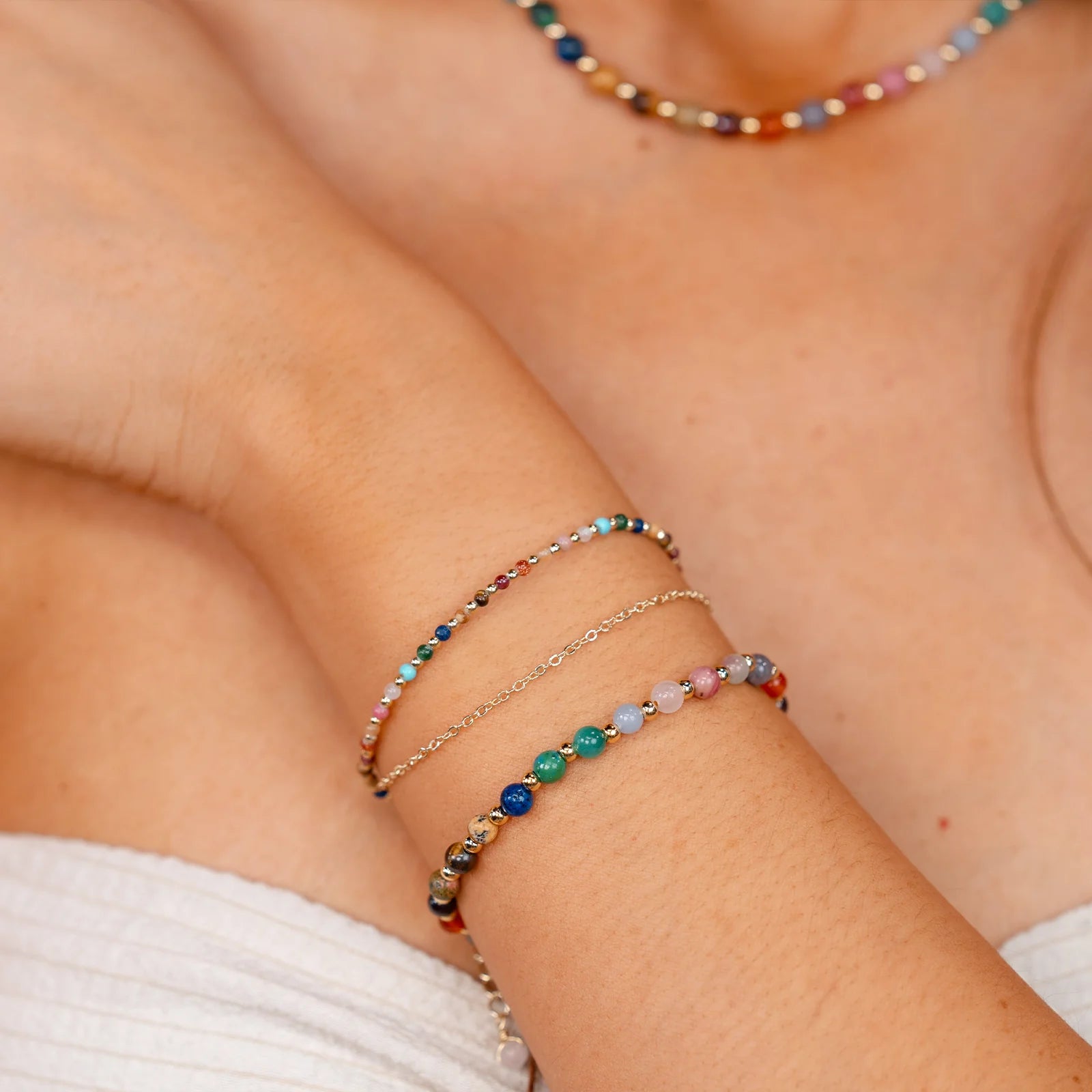 Lotus & Luna - Master Healer 4mm Metal Accent Healing Bracelet (Add-On)