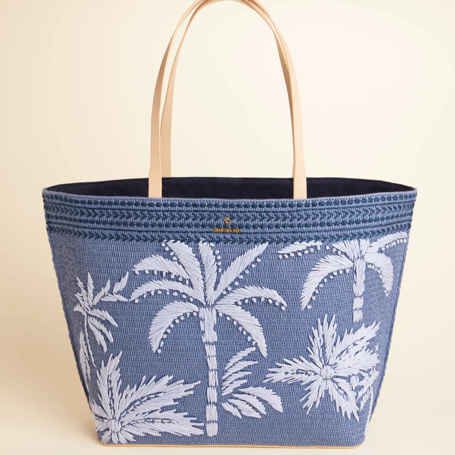 Spartina 449 - Beach Tote Ogeechee Blue Palm
