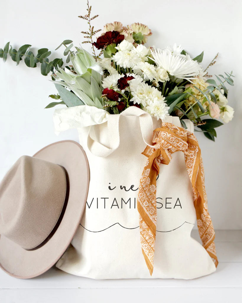 The Cotton & Canvas Company - I Need Vitamin Sea Cotton Canvas Tote Bag (Add-On)