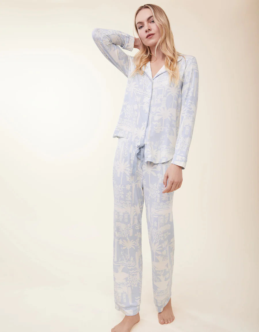 Spartina 449 - Pajama Pant Palm Scene Blue (Add-On)