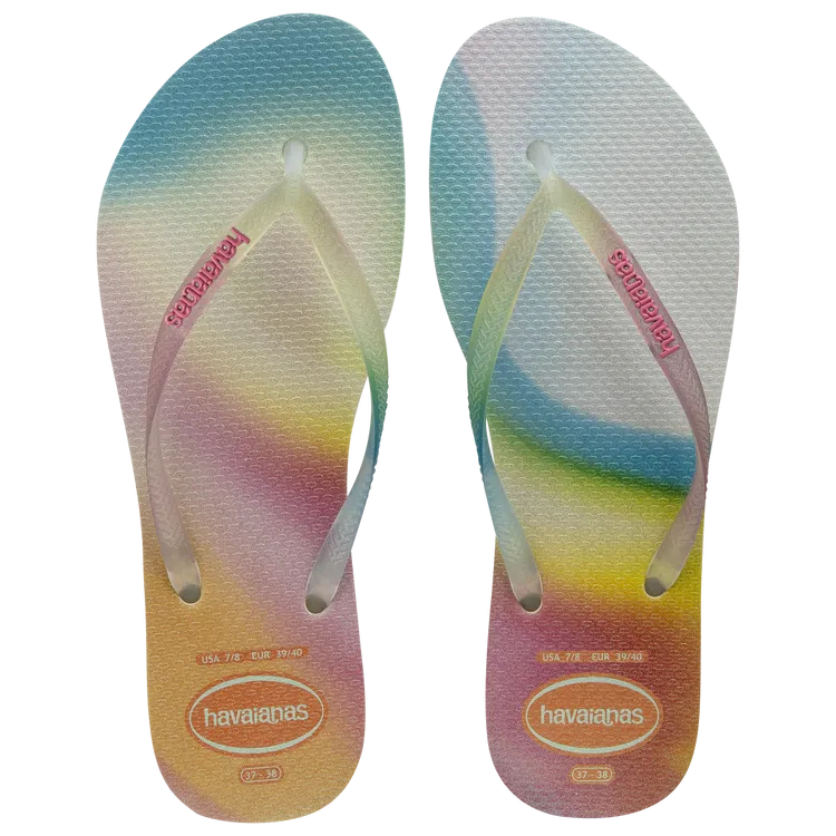Havaianas - Slim Logo Metallic Flip Flops - Beige (Add-On)