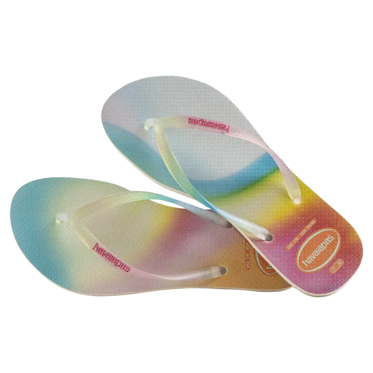 Havaianas - Slim Logo Metallic Flip Flops - Beige (Add-On)