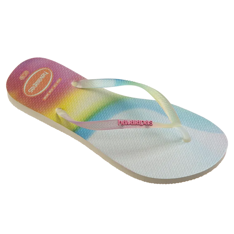 Havaianas - Slim Logo Metallic Flip Flops - Beige (Add-On)