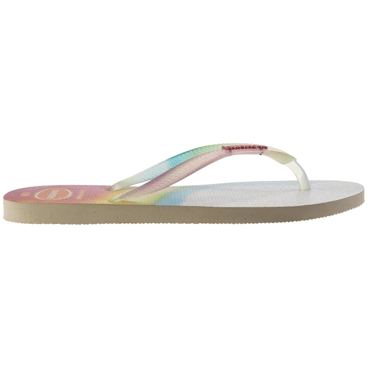 Havaianas - Slim Logo Metallic Flip Flops - Beige (Add-On)