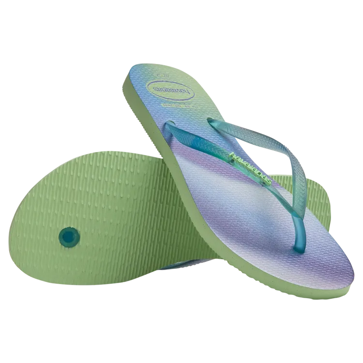 Havaianas - Slim Logo Metallic Flip Flops - Citronella (Add-On)