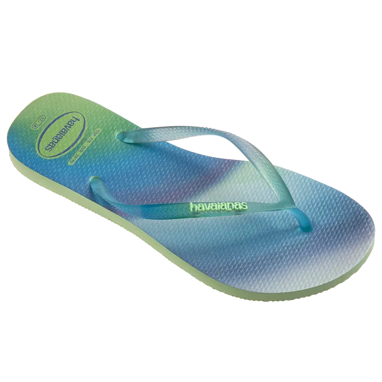 Havaianas - Slim Logo Metallic Flip Flops - Citronella (Add-On)