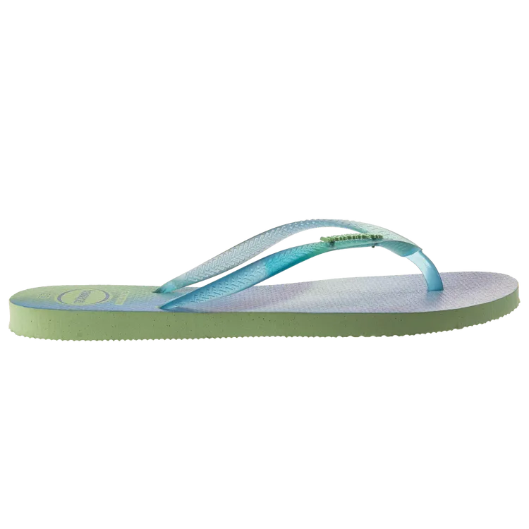 Havaianas - Slim Logo Metallic Flip Flops - Citronella (Add-On)