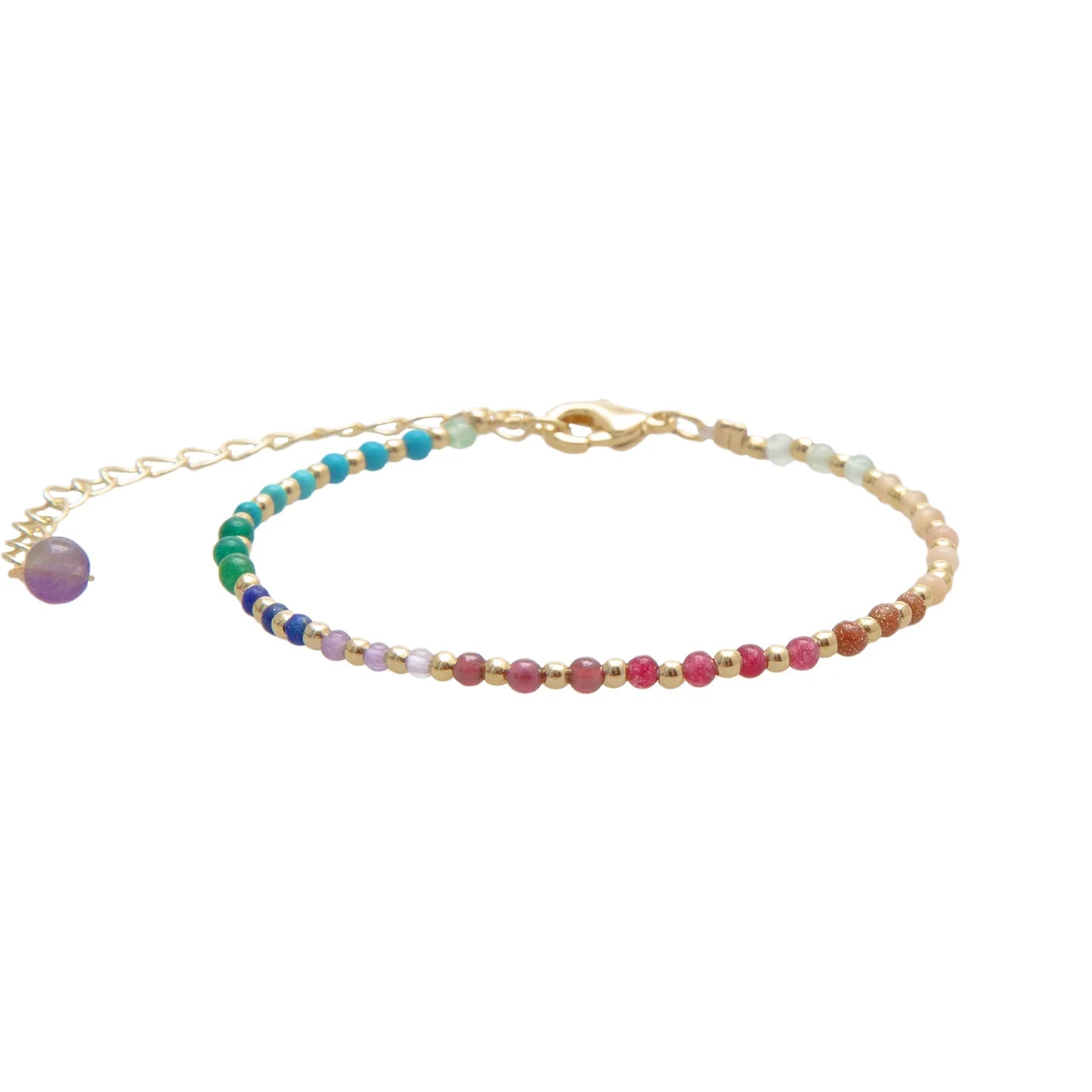 Lotus and Luna - Divine Healer 2mm Metal Accent Healing Bracelet