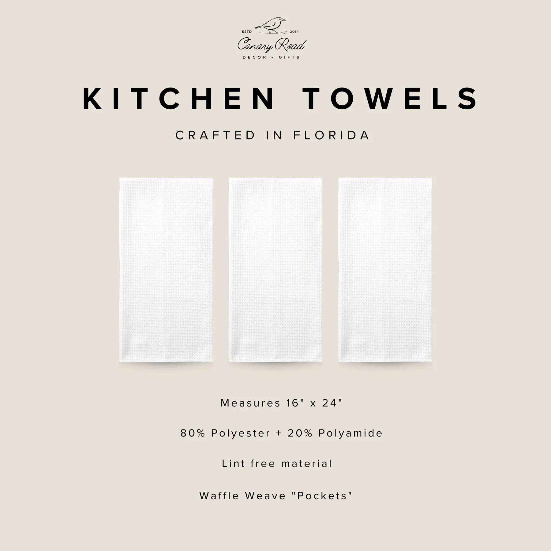 Canary Road - Orange Pumpkins & Starfish Kitchen Towel