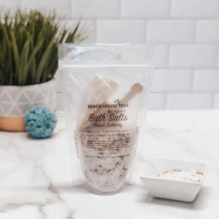 Beach House Teas - Beach Getaway Tea-Infused Bath Salts - 11 oz Pouch