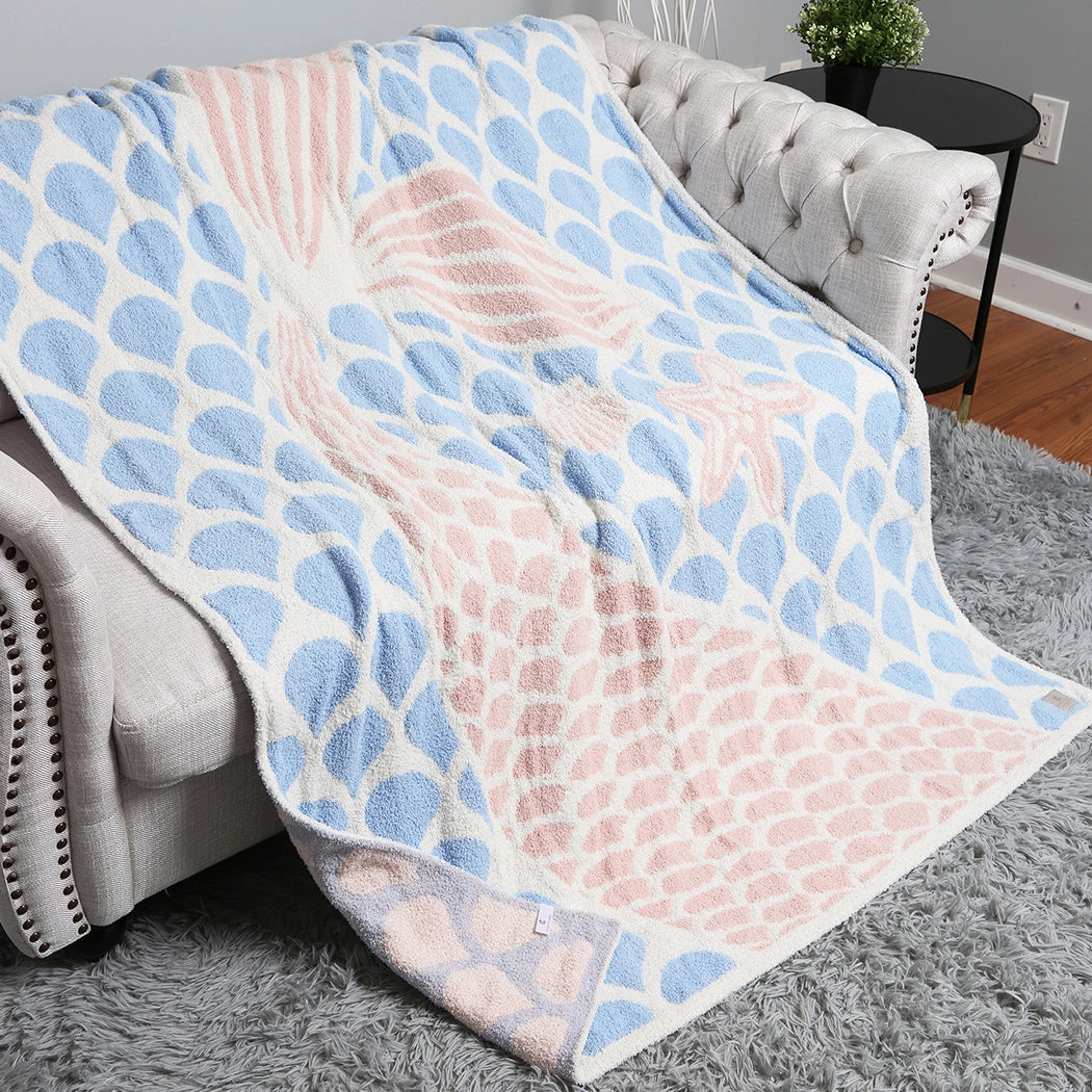 Mermaid Printed Cozy Soft Throw Blanket