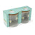 2pk 27oz Glass Canister w/ Acacia Lid - Daisy Icon