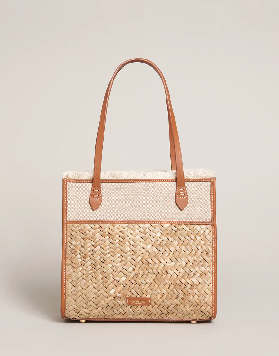 Spartina 449 - Straw Pineapple Box Tote Natural (Add-On)