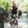 Spartina 449 - Keila Midi Dress Southern Resort Palms Black