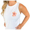 Beachly - Once and Floral Tank - Cloud