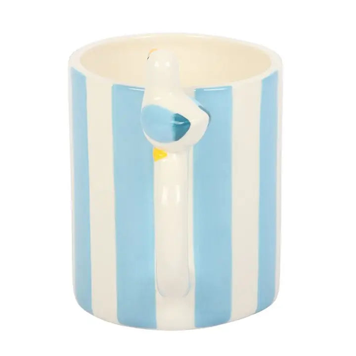 Somethng DIfferent - Striped Mug with Seagull