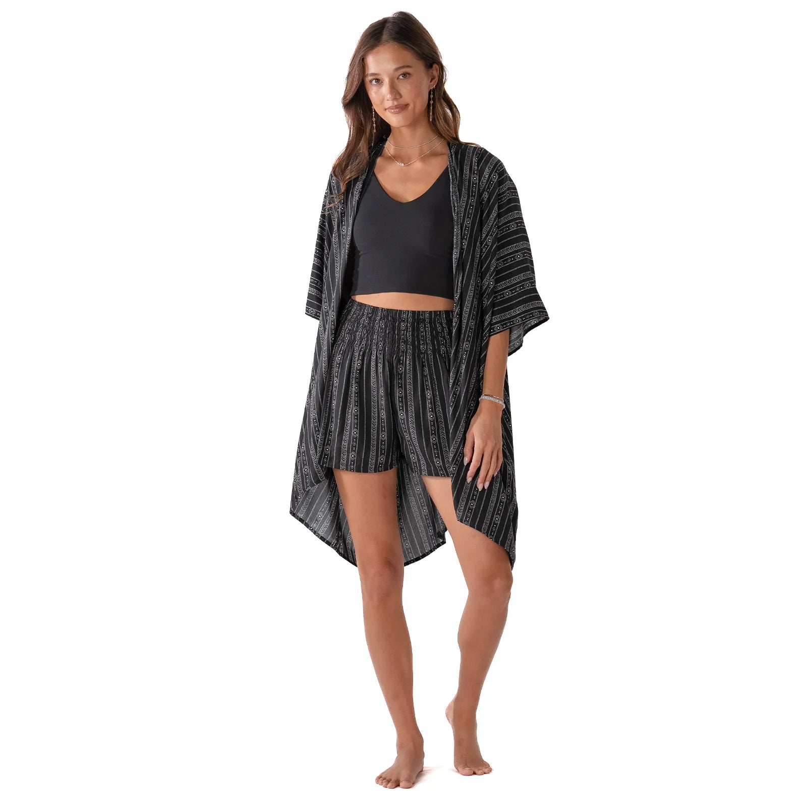 Lotus & Luna - Akha Tribal Print Kimono