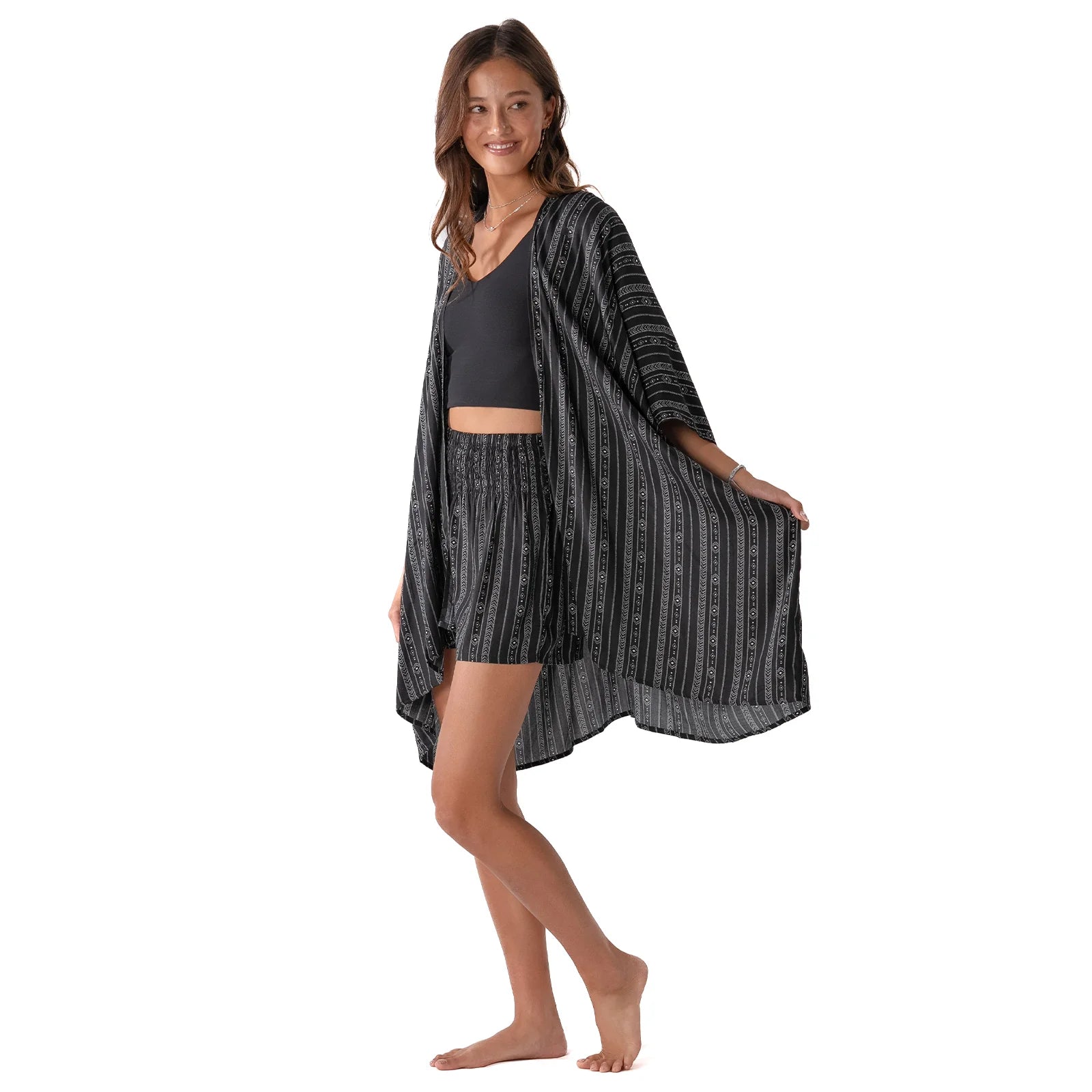 Lotus & Luna - Akha Tribal Print Kimono