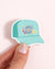 Aqua Trucker Hat Decal Sticker