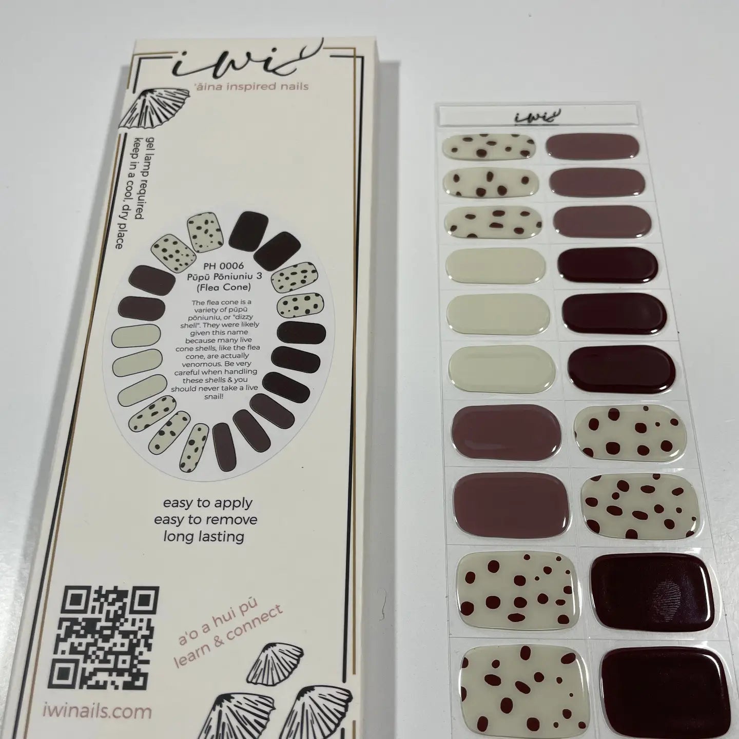 Iwi Nails - Pūpū Hinuhinu Collection: Pūpū Pōniuniu 3 (Flea Cone)