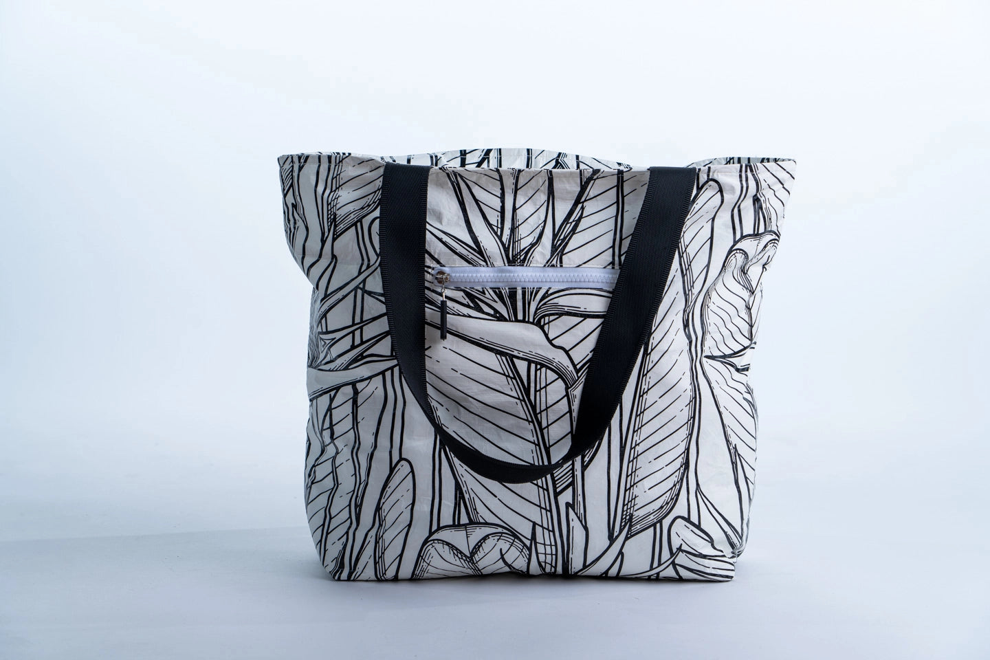 Wai Beachwear - Summer Tote Beach Bag - Travel Bag - White Strelitzia (Add-On)