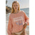 Beach Day Graphic Mineral Wash Sweatshirt - Washed Pink