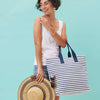 RockFlowerPaper - Bateau Stripe Navy Carryall (Add-On)