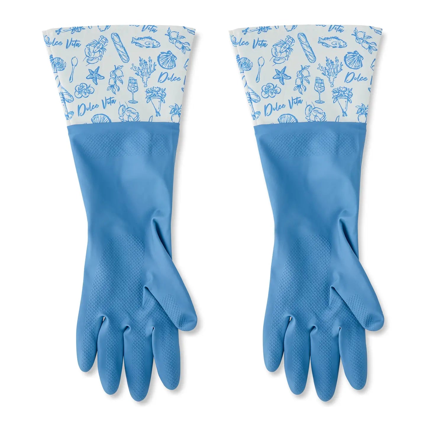 Fashion Latex Dish Gloves - Blue/Dolce Vita