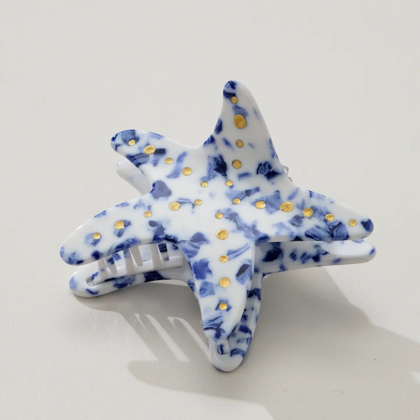 Coastal Blue Starfish Claw Clip - Medium
