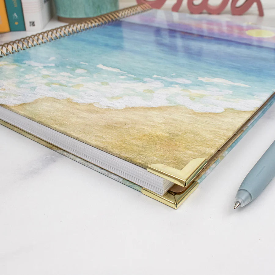 Bloom - 2026 Hard Cover Planner, 8.5" x 11", Coastal Calm