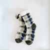 Gyal Bashy - Adult Knit Slipper Socks With Sherpa Lining - Forest Green