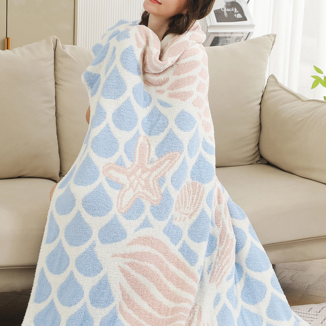 Mermaid Printed Cozy Soft Throw Blanket