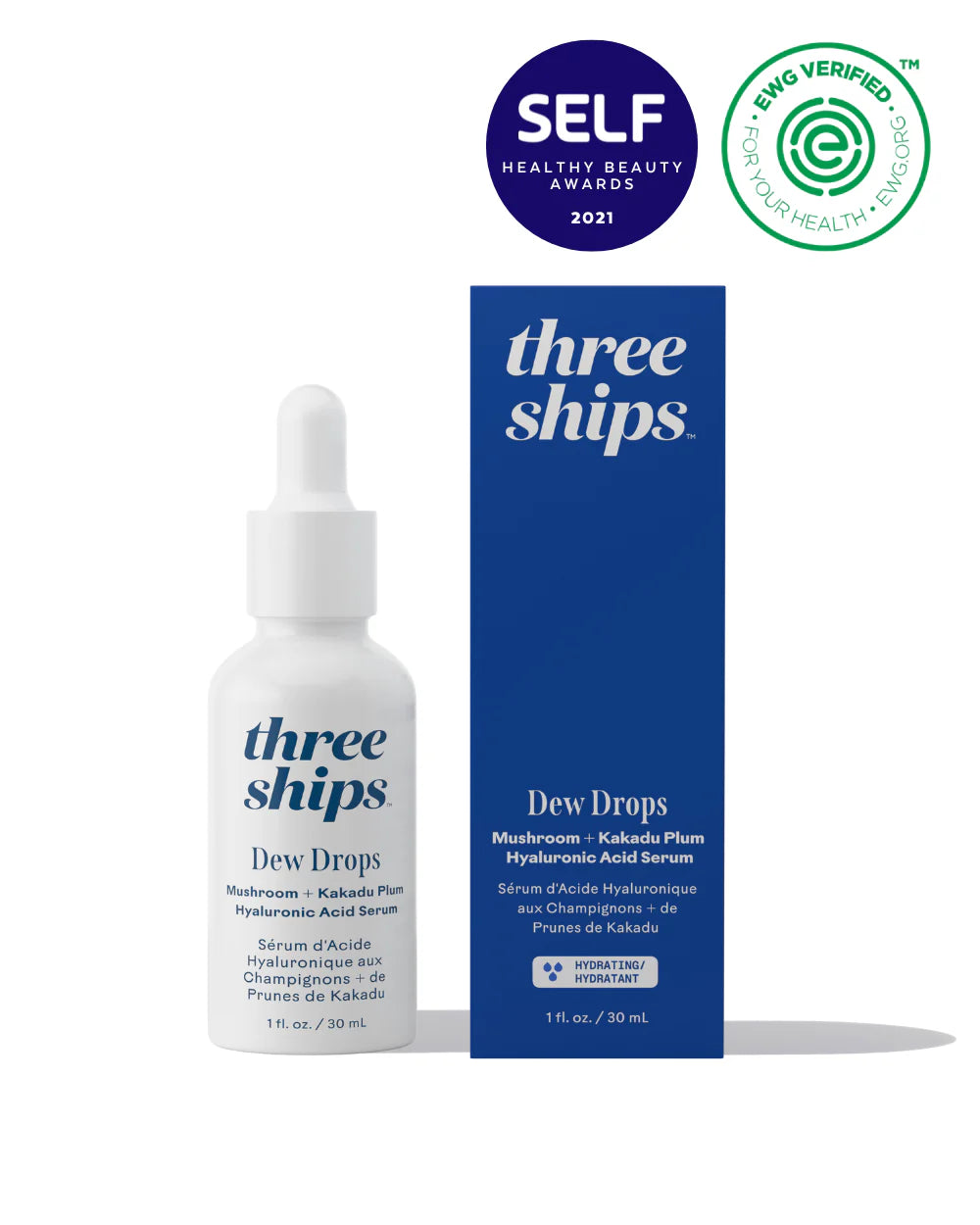 Three Ships - Dew Drops Mushroom + Kakadu Plum Hyaluronic Acid Serum (Add-On)